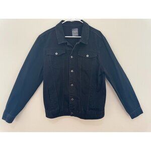 Primark Black Trucker Jacket Mens Denim Size L